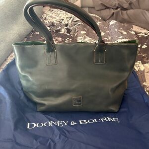 Dooney & Bourke Dark Green Leather Tote